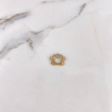 Herraje Rostro Oso 1.3gr / 1.8cm / Silueta Circones Colores Oro Amarillo 18K #