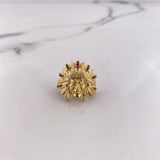 Herraje Rostro Indio 5.9gr / 2.2cm / Circones Colores Oro Amarillo 18K $