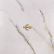 Herraje Ancla 1.5gr / 2.1cm / Circones Blancos Oro Amarillo 18K #