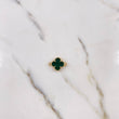 Herraje Trebol 3.4gr / 2.1cm / Verde Oro Amarillo Nac.Esp. 18K $