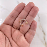 Herraje Clavo 0.9gr / 1.9cm / Circones Blancos Oro Rosa 18K $