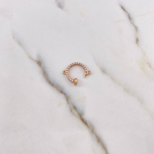 Herraje Clavo 0.9gr / 1.9cm / Circones Blancos Oro Rosa 18K $
