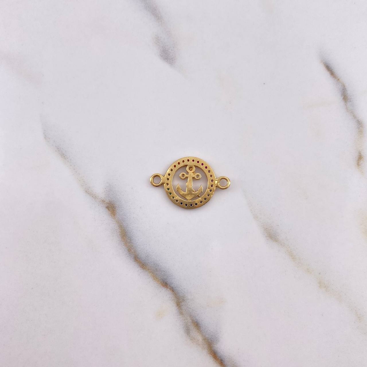 Herraje Ancla 1.4gr / 2.2cm / Circones Colores Oro Amarillo 18K $