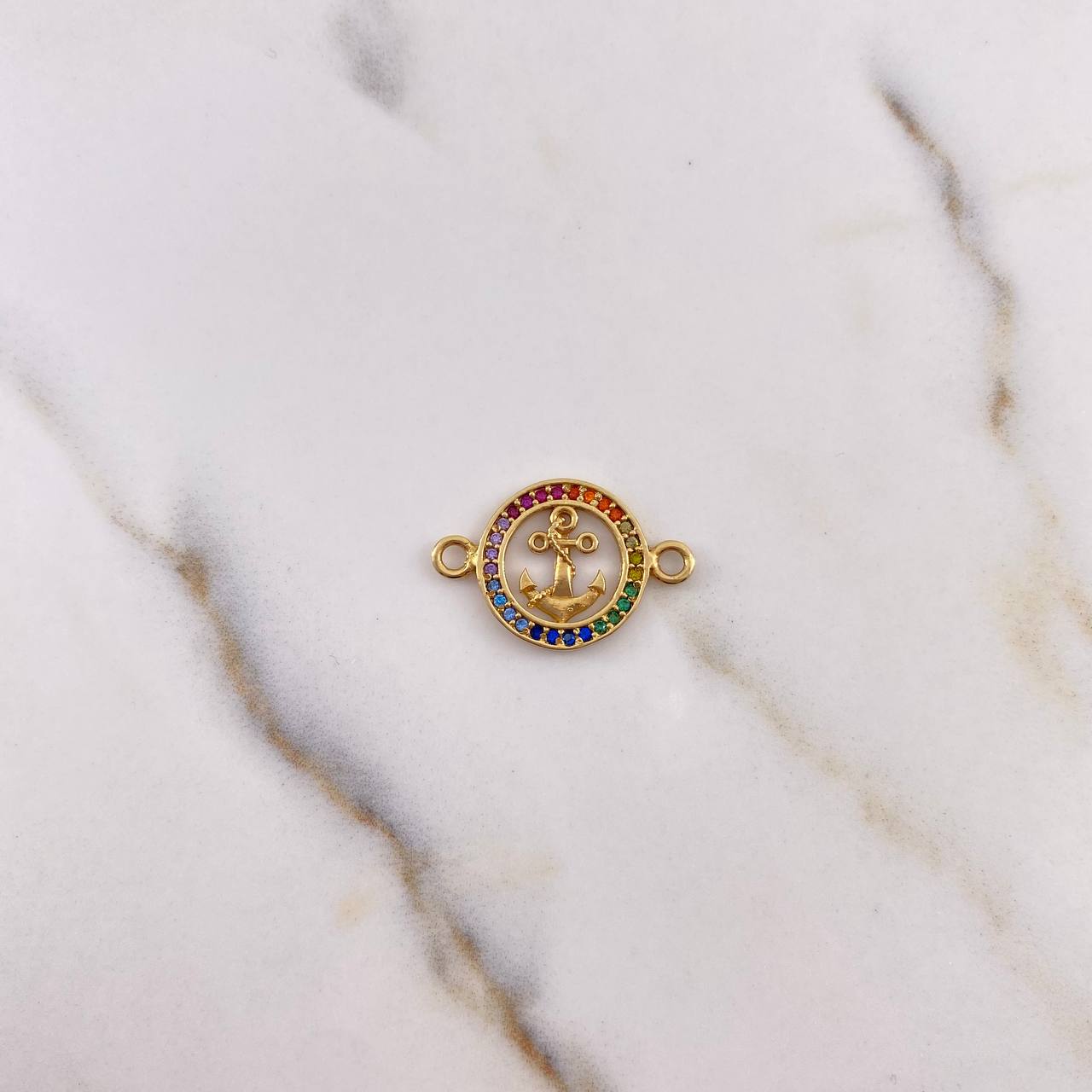 Herraje Ancla 1.5gr / 2.2cm / Circones Colores Oro Amarillo 18K $
