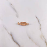 Herraje Jesús 1.95gr / 2.7cm / Circones Blancos Oro Rosa 18K #