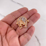 Herraje Herradura Caballo 8.1gr / 2.7cm / Circones Blancos Dos Oros Blanco Rosa 18K $