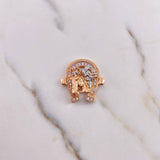 Herraje Herradura Caballo 8.1gr / 2.7cm / Circones Blancos Dos Oros Blanco Rosa 18K $