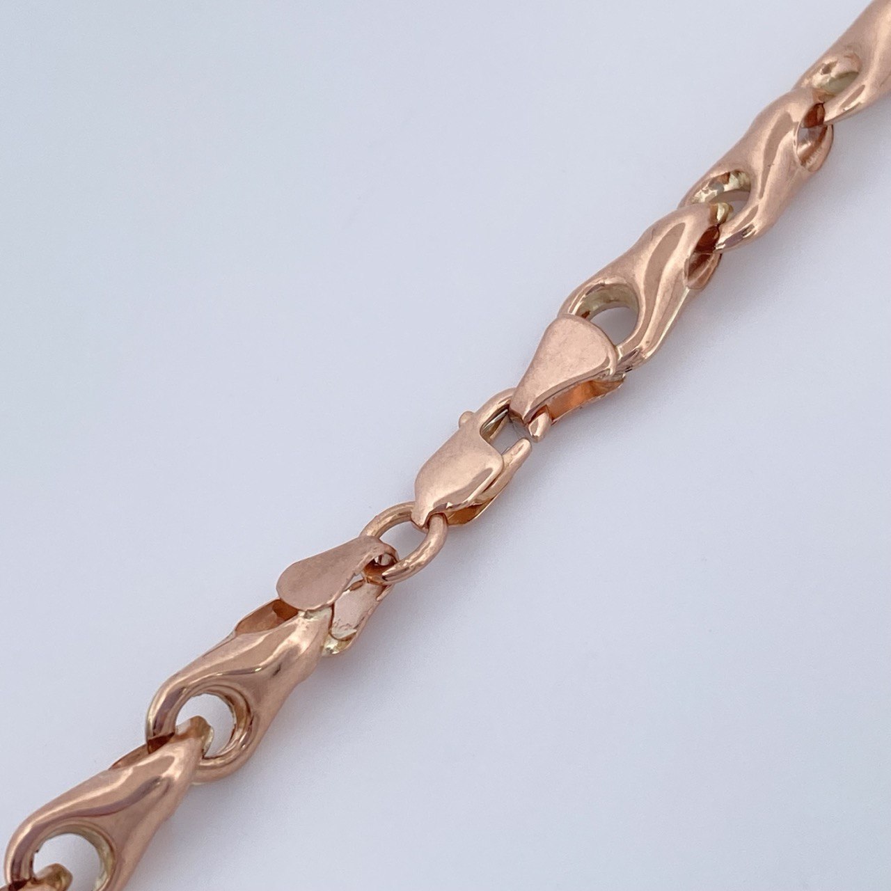 Cadena Rustica Espiga 9.6gr / 47.5cm / Oro Rosa 18K $