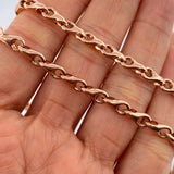Cadena Rustica Espiga 9.6gr / 47.5cm / Oro Rosa 18K $