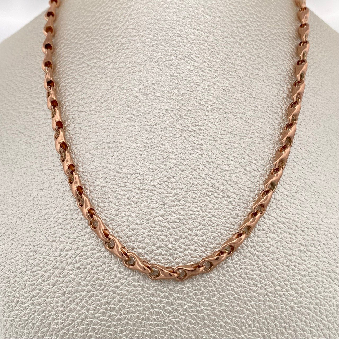 Cadena Rustica Espiga 9.6gr / 47.5cm / Oro Rosa 18K $