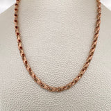 Cadena Rustica Espiga 9.6gr / 47.5cm / Oro Rosa 18K $