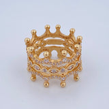 Anillo Doble Corona 7.55gr / T6 1/2 / cm / Oro Amarillo 18K &