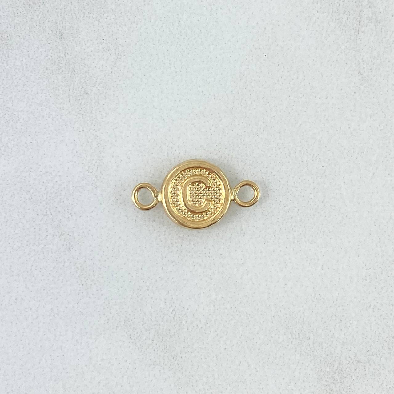 Herraje Letra C 0.5gr / 1cm / Oro Amarillo 18K