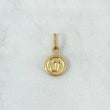 Dije Letra J 0.5gr / 1.5cm / Circulo Texturizado Rayado Oro Amarillo 18K