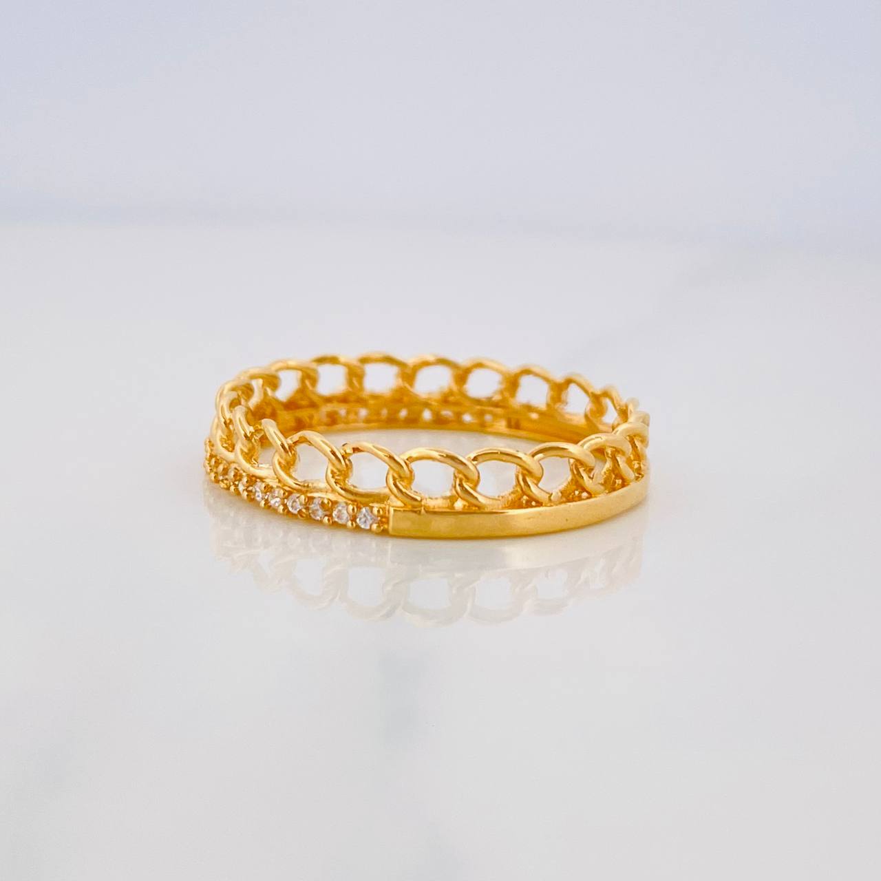 Anillo Churumbela Cubano 2.45g / T9 Oro Amarillo 18K