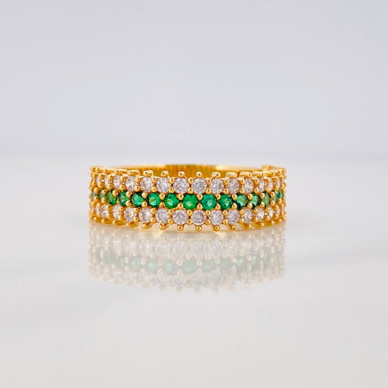 Anillo Churumbela Carril Tupido 3.75g / T6 3/4 Oro Amarillo 18K