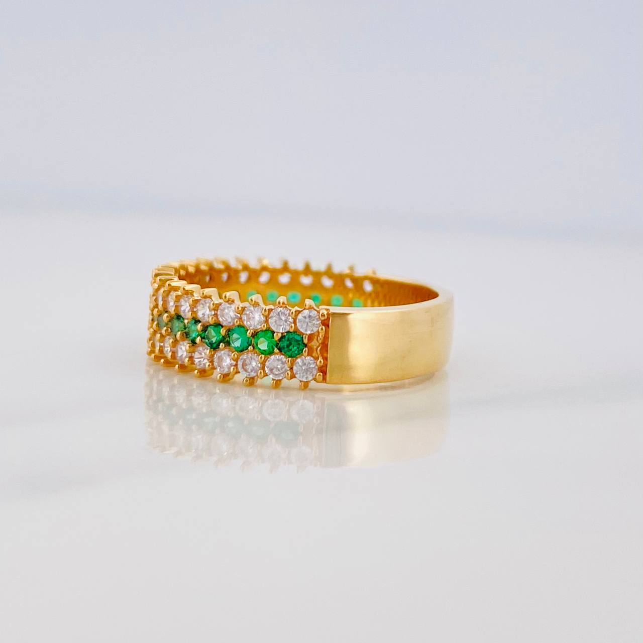 Anillo Churumbela Carril Tupido 3.75g / T6 3/4 Oro Amarillo 18K
