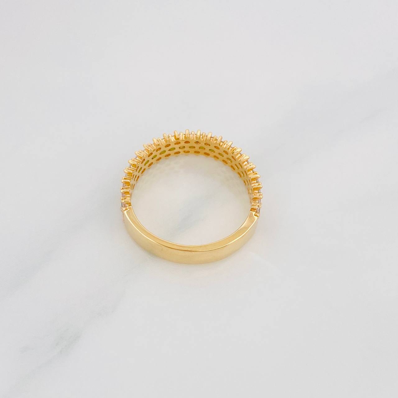 Anillo Churumbela Carril Tupido 3.75g / T6 3/4 Oro Amarillo 18K