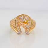 Anillo Herradura Caballo 6.5g / T10 Tres Oros 18K