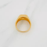 Anillo Sello Corona 7.85g / T10 Tres Oros 18K