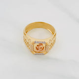 Anillo Sello Ancla 7.2g / T10 3/4 Tres Oros 18K