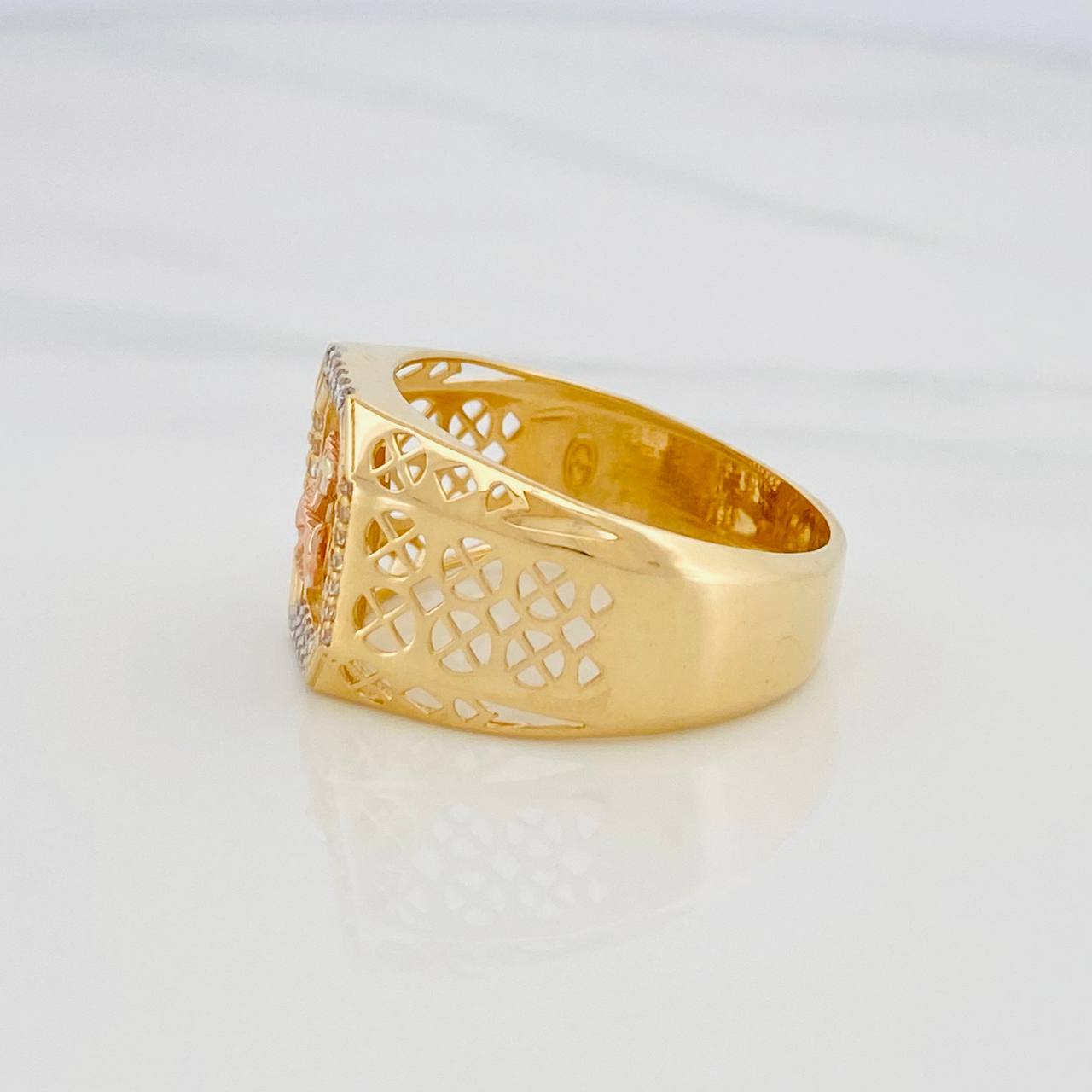 Anillo Sello Ancla 7.2g / T10 3/4 Tres Oros 18K