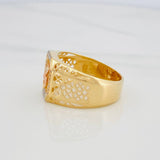 Anillo Sello Ancla 7.2g / T10 3/4 Tres Oros 18K