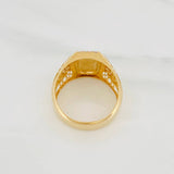 Anillo Sello Ancla 7.2g / T10 3/4 Tres Oros 18K