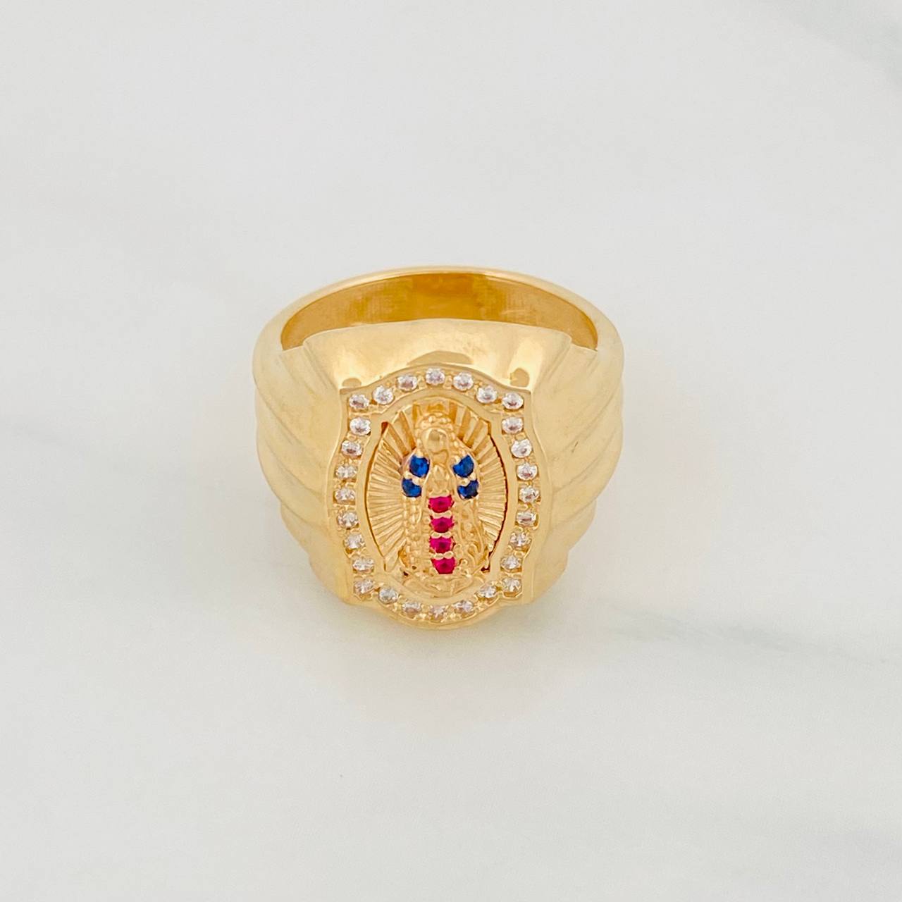 Anillo Virgen de Guadalupe 6.25g / T5 1/2 Oro Amarillo 18K