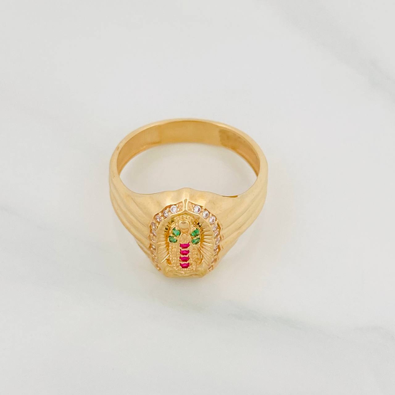 Anillo Virgen de Guadalupe 3.9g / T7 3/4 Oro Amarillo 18K