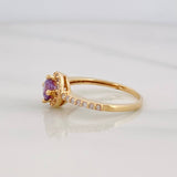 Anillo Halo Circulo Churumbela 2.5g / T5 1/2 Oro Amarillo 18K