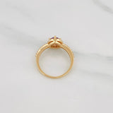 Anillo Halo Circulo Churumbela 2.5g / T5 1/2 Oro Amarillo 18K