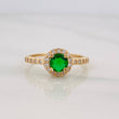 Anillo Solitario Halo 2g / T6 1/2 Oro Amarillo 18K