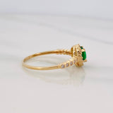 Anillo Solitario Halo 2g / T6 1/2 Oro Amarillo 18K