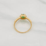 Anillo Solitario Halo 2g / T6 1/2 Oro Amarillo 18K
