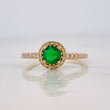 Anillo Solitario Halo 2.3g / T7 Oro Amarillo 18K