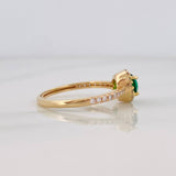 Anillo Solitario Halo 2.3g / T7 Oro Amarillo 18K