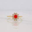 Anillo Halo Flor 2g / T6 1/4 Oro Amarillo 18K