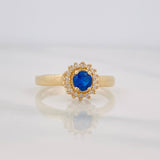 Anillo Halo Circulo 2.15g / T5 3/4 Oro Amarillo 18K