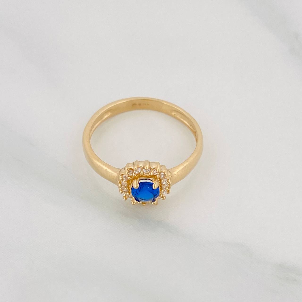 Anillo Halo Circulo 2.15g / T5 3/4 Oro Amarillo 18K