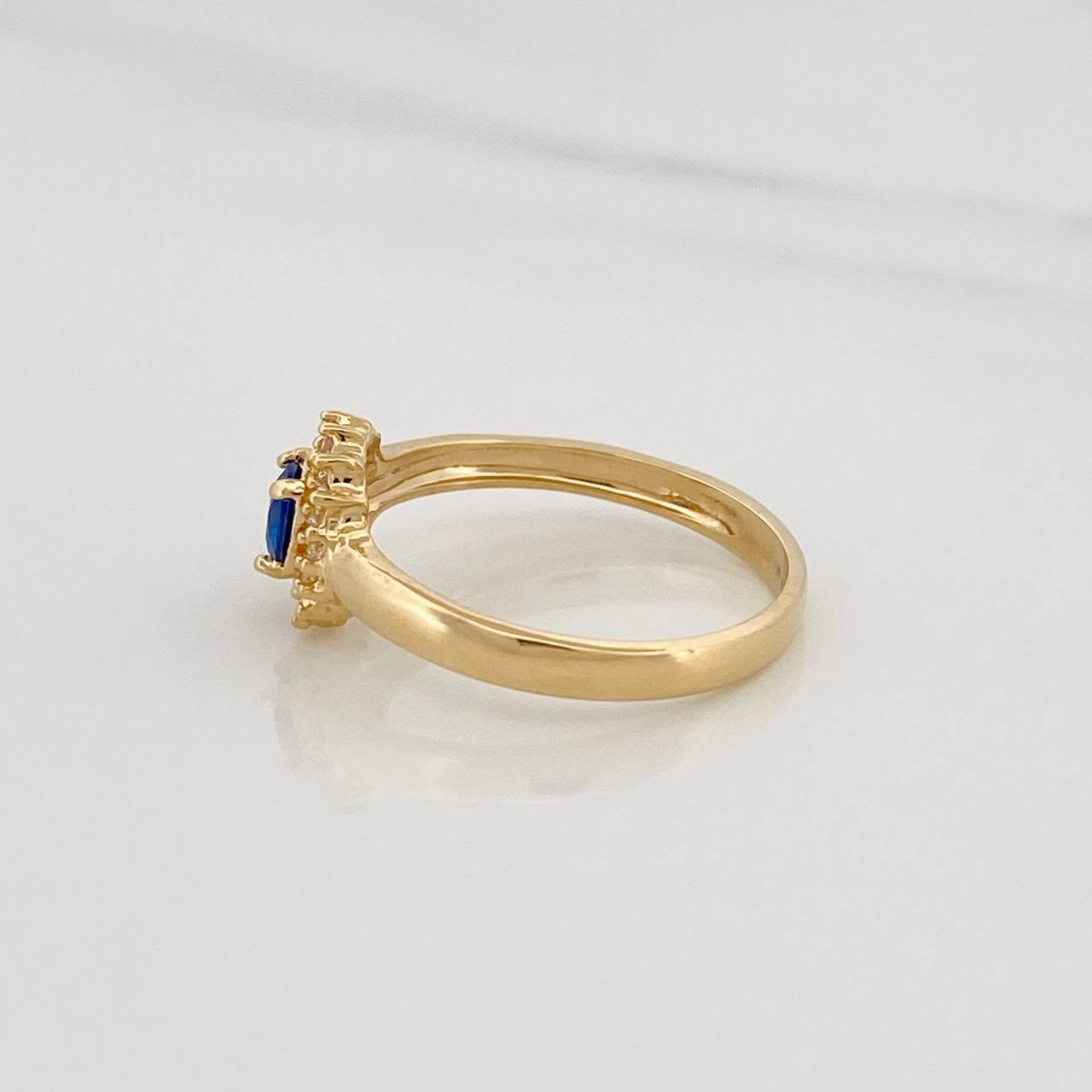 Anillo Halo Circulo 2.15g / T5 3/4 Oro Amarillo 18K
