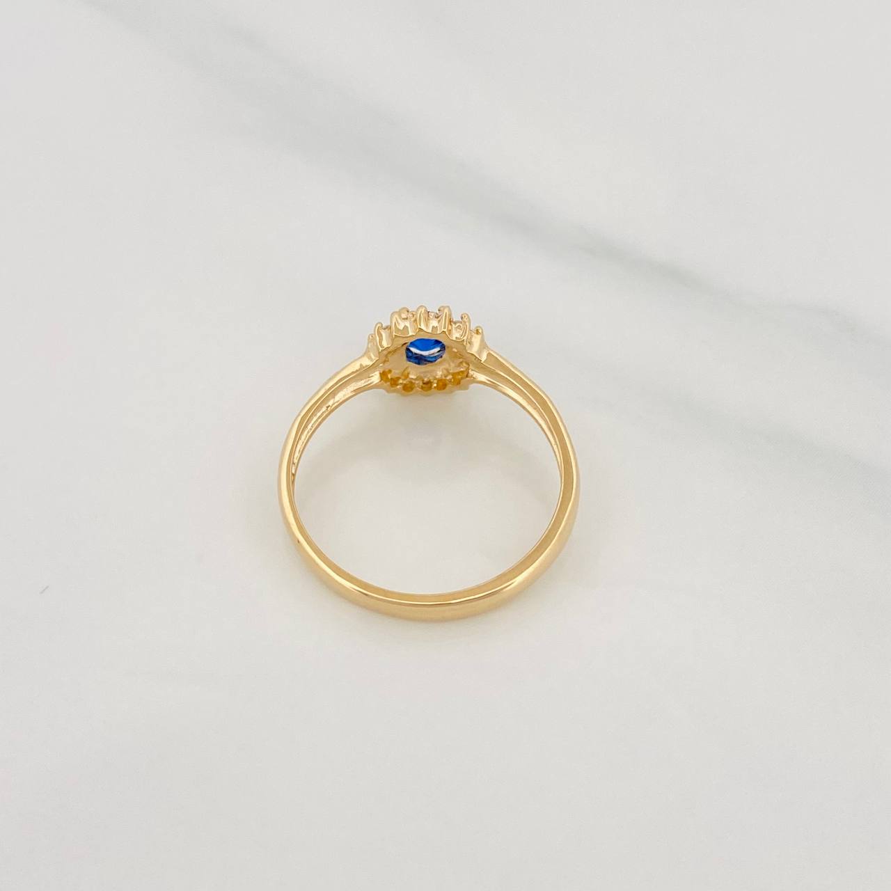 Anillo Halo Circulo 2.15g / T5 3/4 Oro Amarillo 18K