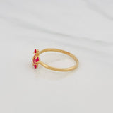 Anillo Flor 1.45g / T7 1/2 Oro Amarillo 18K