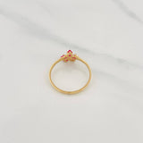 Anillo Flor 1.45g / T7 1/2 Oro Amarillo 18K