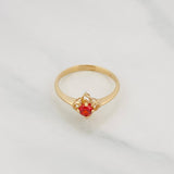 Anillo Flor 1.9g / T7 1/2 Oro Amarillo 18K