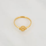 Anillo Trebol Diamantado 0.9g / T5 1/2 Oro Amarillo 18K