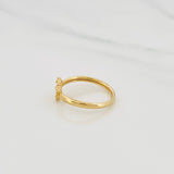 Anillo Trebol Diamantado 0.9g / T5 1/2 Oro Amarillo 18K