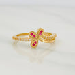 Anillo Flor Churumbela 2.15g / T6 1/2 Oro Amarillo 18K