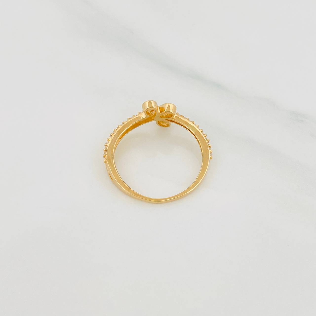 Anillo Flor Churumbela 2.15g / T6 1/2 Oro Amarillo 18K