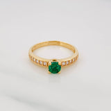 Anillo Solitario Churumbela 2.35g / T7 Oro Amarillo 18K